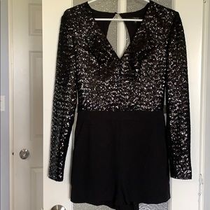 GUESS Black Sequins Romper